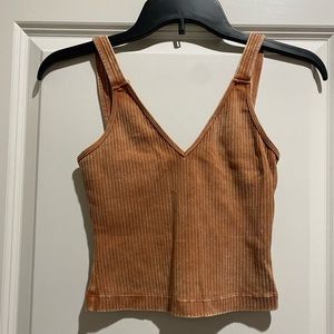 Love Tree Cropped ribbed tank- size S